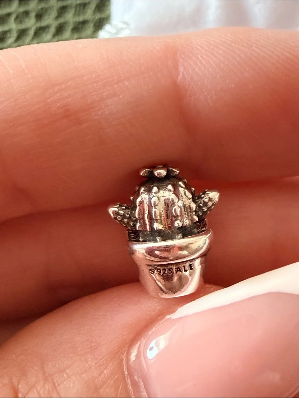Pandora Silver 'Free Hugs' Cactus Charm Bracelet